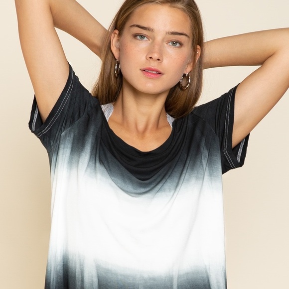 Hand Dip Dyed Felt Soft Knit Top. - Picture 5 of 9